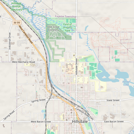 OpenStreetMap map of Phillips Auditorium, MI