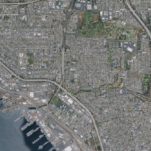 Aerial imagery of Emerson School, CA
