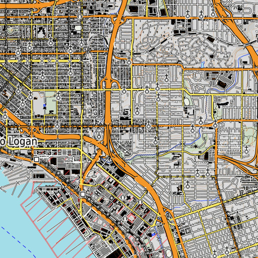 OpenTopoMap map of Emerson School, CA