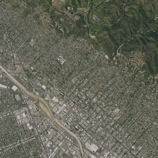 Aerial imagery of Emerson Elementary School, CA