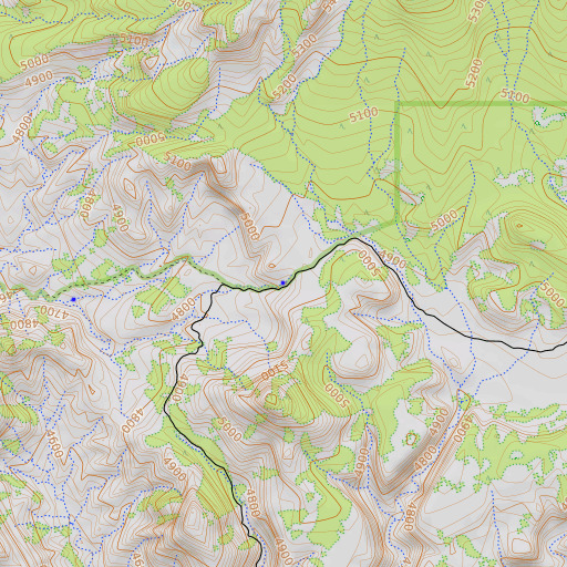 OpenTopoMap map of Ide Valley Spring, AZ