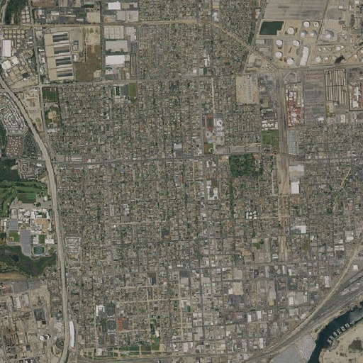 Aerial imagery of Fries Elementary School, CA