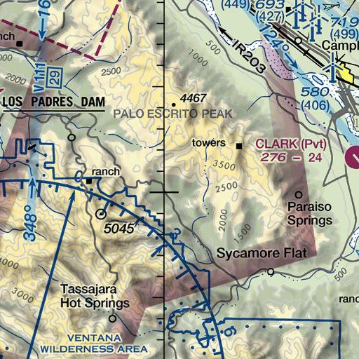 FAA VFR chart of Fritch Ranch, CA