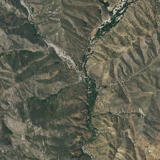 Aerial imagery of Frog Canyon, CA