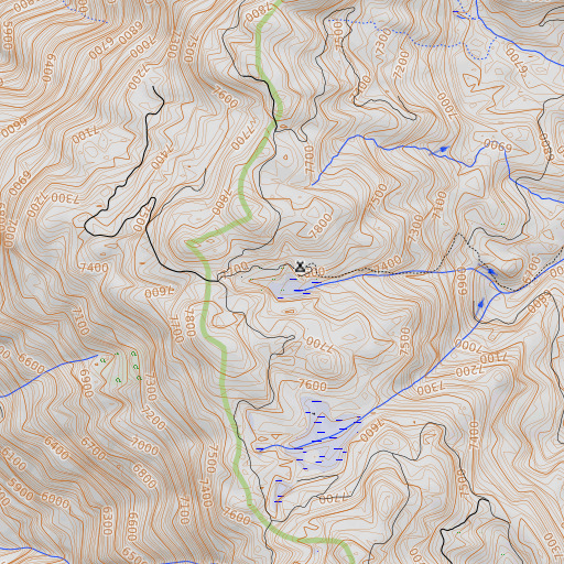 OpenTopoMap map of Frog Meadow, CA