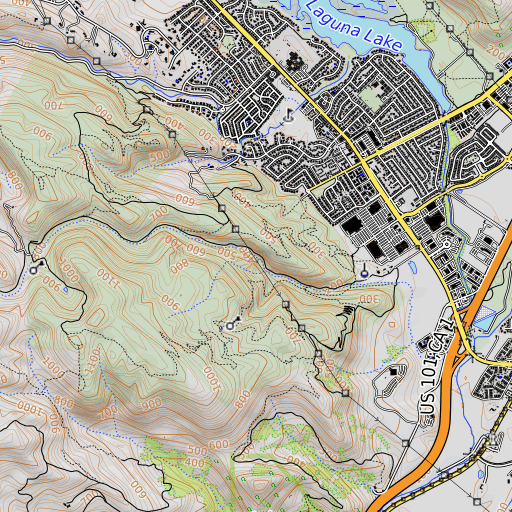 OpenTopoMap map of Froom Creek, CA