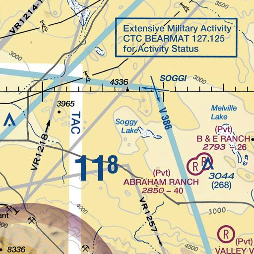 FAA VFR chart of Fry Valley, CA