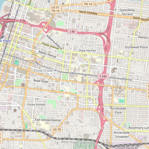 OpenStreetMap map of Alexander Building, TN