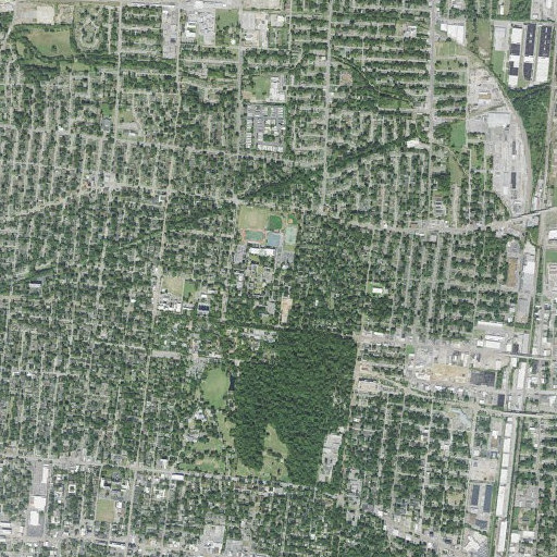 Aerial imagery of Blount Hall, TN