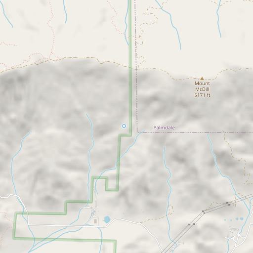 OpenStreetMap map of Fryingpan Springs, CA