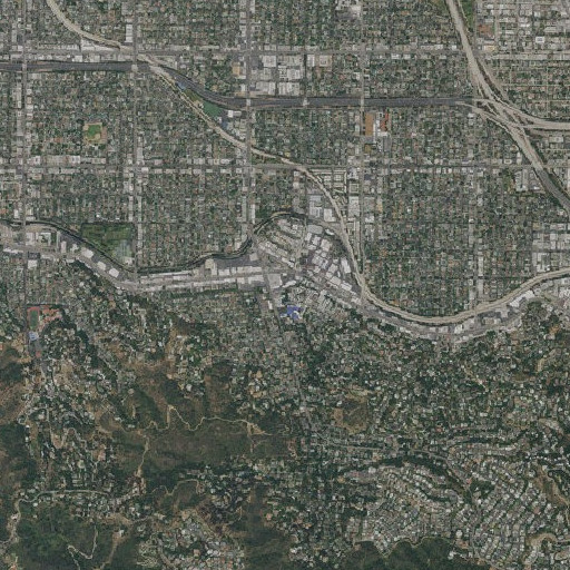 Aerial imagery of Fryman Canyon, CA