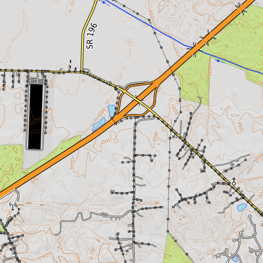OpenTopoMap map of Hickory Withe Fire Department, TN
