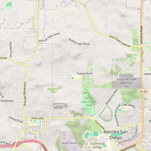 OpenStreetMap map of Fuerte Elementary School, CA