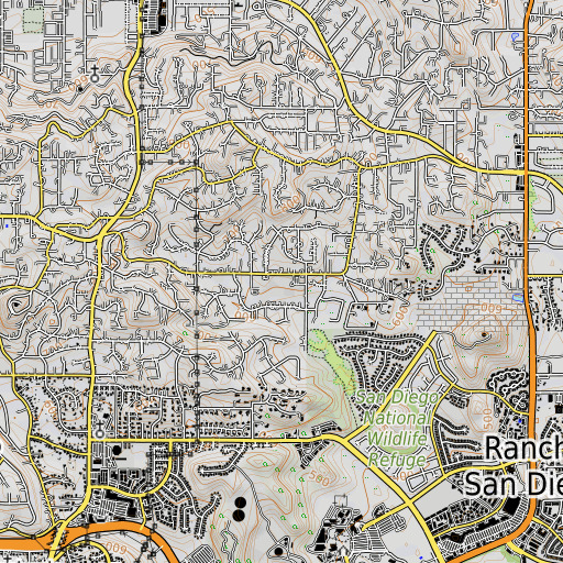 OpenTopoMap map of Fuerte Elementary School, CA
