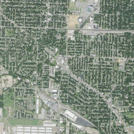 Aerial imagery of Lamar Post Office, TN