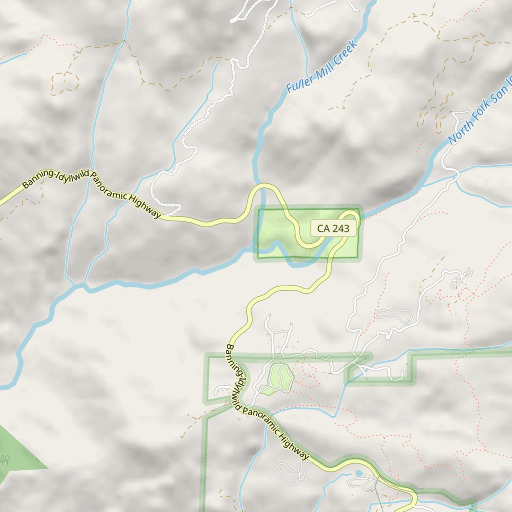 OpenStreetMap map of Fuller Mill Creek, CA