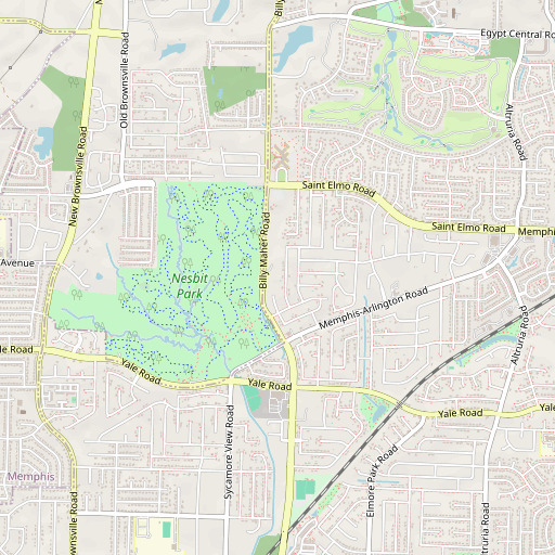 OpenStreetMap map of Bartlett Elementary School, TN