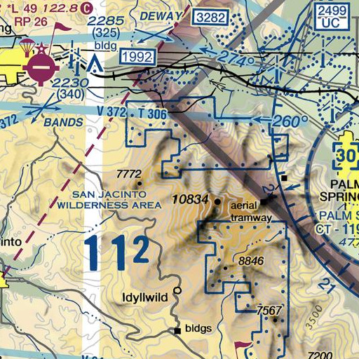 FAA VFR chart of Fuller Ridge, CA
