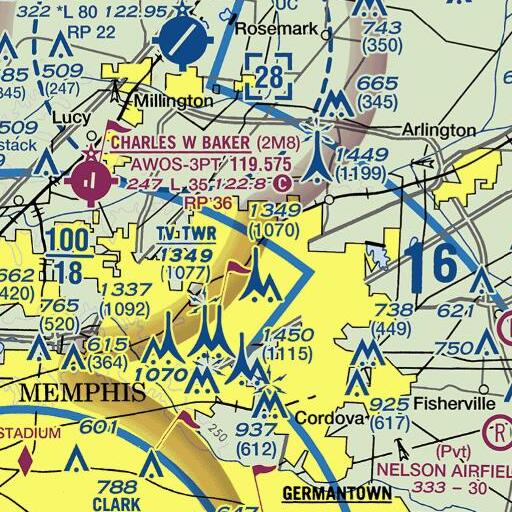 FAA VFR chart of Childrens Knowledge Station, TN