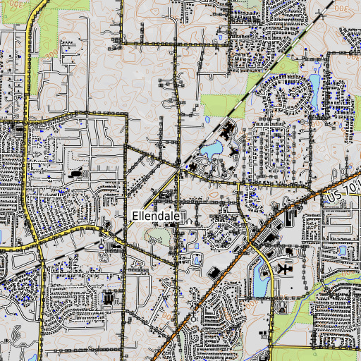 OpenTopoMap map of Childrens Knowledge Station, TN