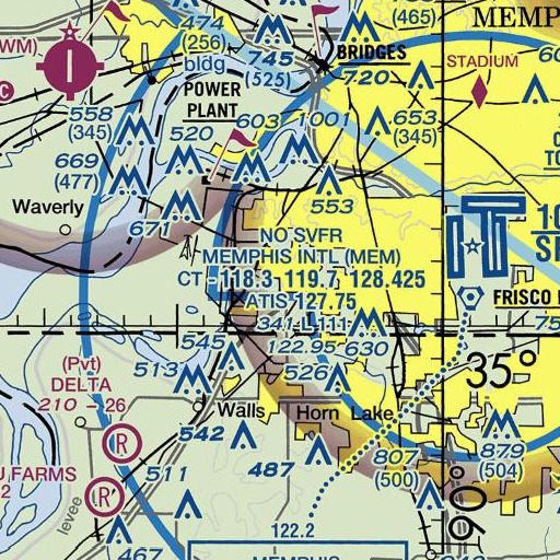 FAA VFR chart of Double Tree Elementary School, TN