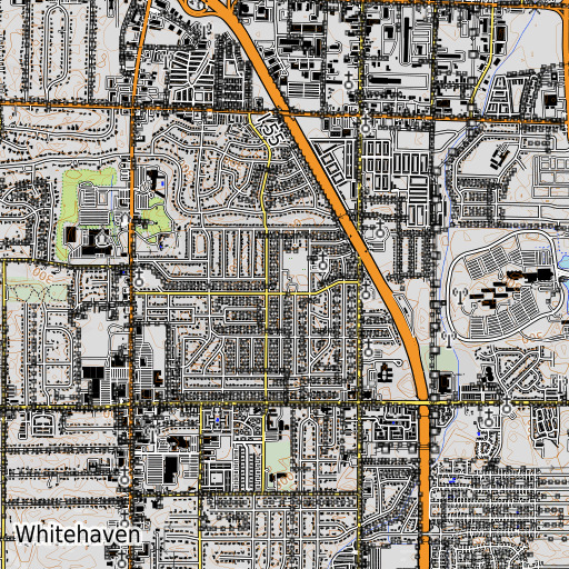 OpenTopoMap map of Graceland Elementary School, TN