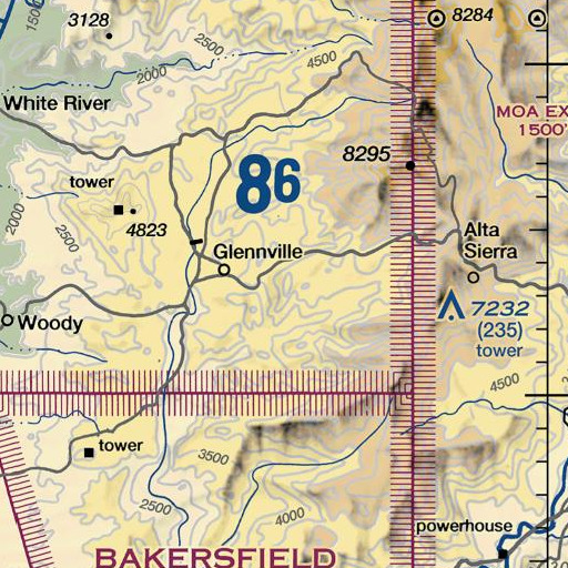 FAA VFR chart of Fulton Peak, CA