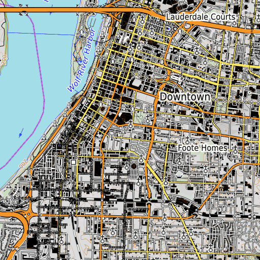 OpenTopoMap map of Saint Patrick Learning Center, TN