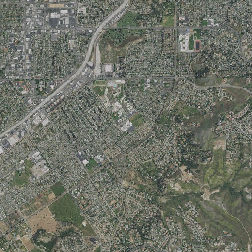 Aerial imagery of Gage Middle School, CA