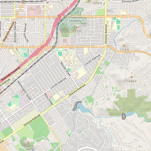 OpenStreetMap map of Gage Middle School, CA