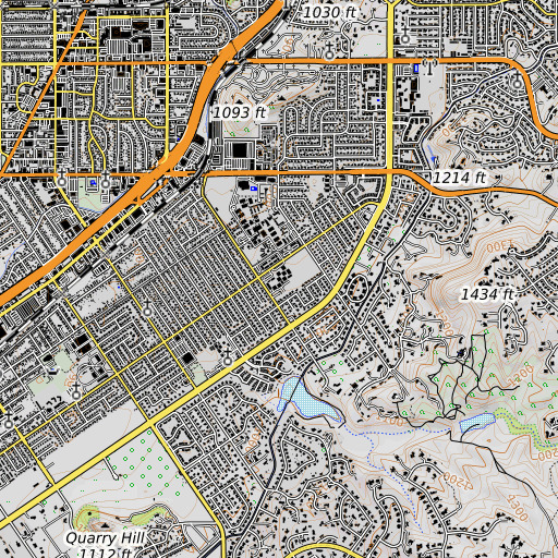 OpenTopoMap map of Gage Middle School, CA