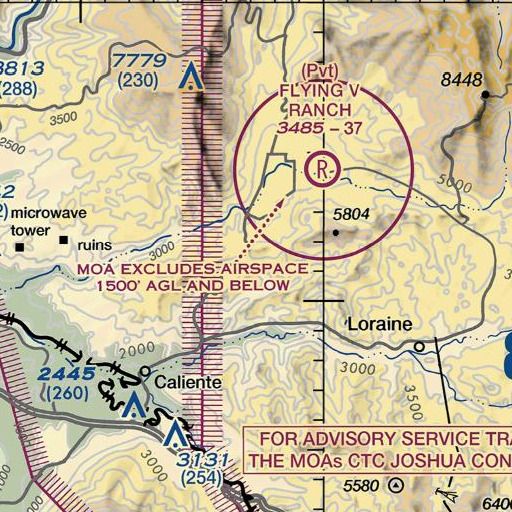 FAA VFR chart of Gail Spring, CA