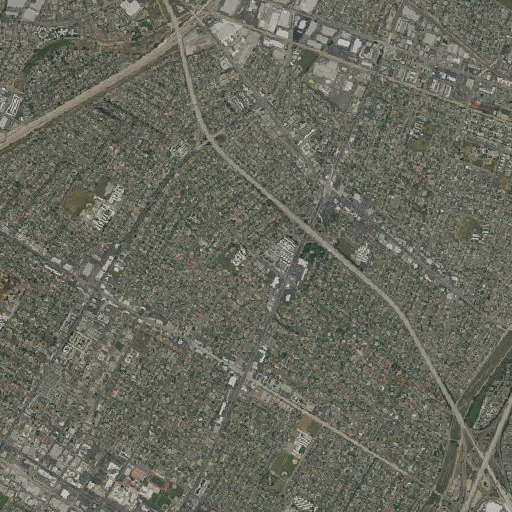 Aerial imagery of Gallatin Elementary School, CA