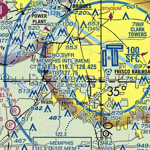 FAA VFR chart of Trinity Temple, TN