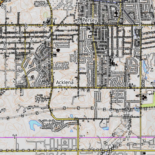 OpenTopoMap map of Trinity Temple, TN