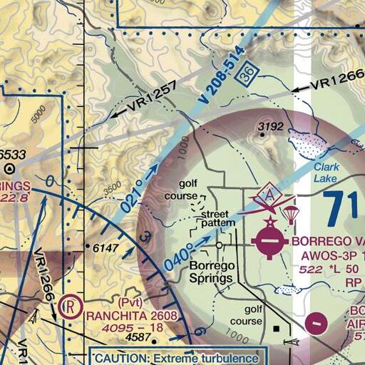 FAA VFR chart of Galleta Meadows, CA