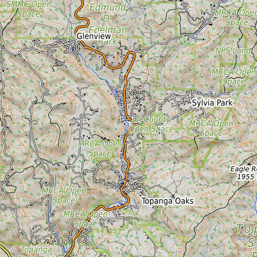 OpenTopoMap map of Garapito Creek, CA