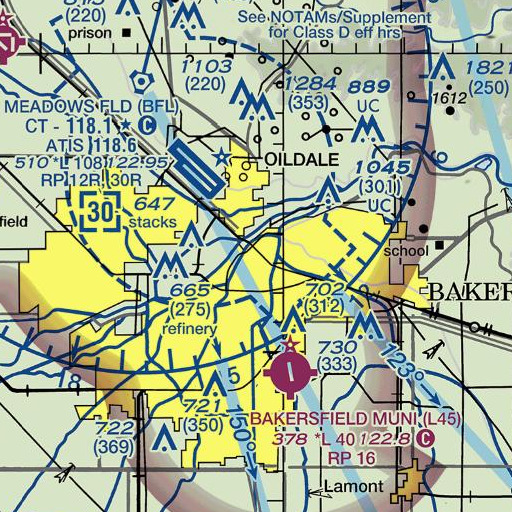 FAA VFR chart of Garces Circle, CA
