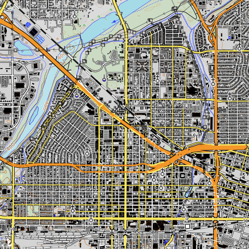 OpenTopoMap map of Garces Circle, CA