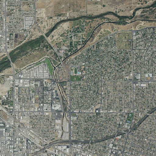 Aerial imagery of Garces High School, CA