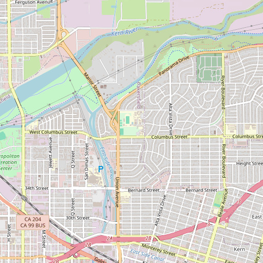 OpenStreetMap map of Garces High School, CA