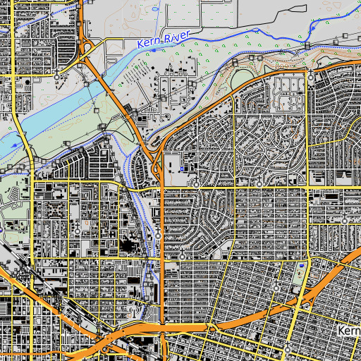 OpenTopoMap map of Garces High School, CA