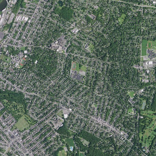 Aerial imagery of Schenectady High School, NY
