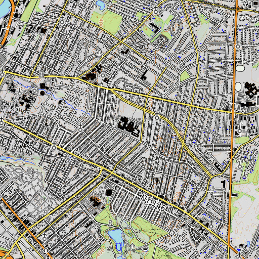 OpenTopoMap map of Schenectady High School, NY