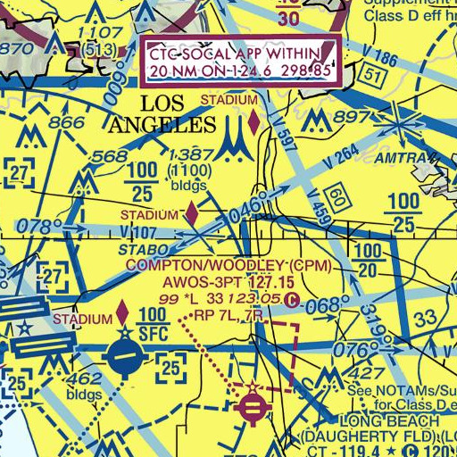 FAA VFR chart of Garden Gate High School, CA
