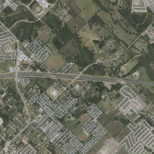 Aerial imagery of Interchange 483, TX