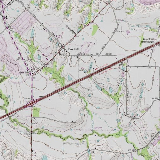 USGS 24K topo map of Interchange 59, TX