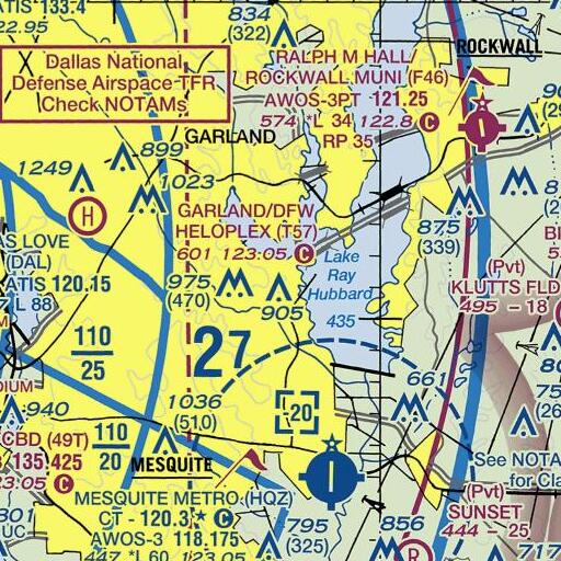FAA VFR chart of Interchange 61, TX