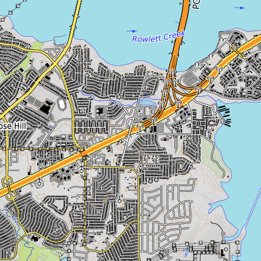 OpenTopoMap map of Interchange 61, TX