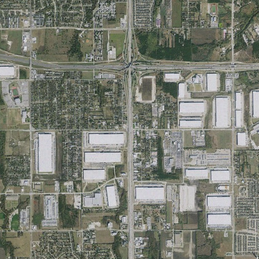 Aerial imagery of Interchange 417, TX